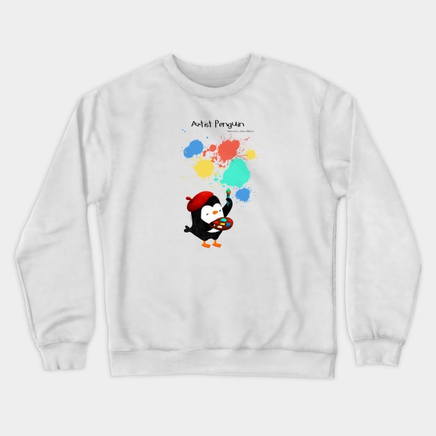 Artist Penguin Crewneck Sweatshirt by thepenguinsfamily